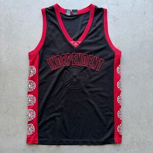 Vintage Y2K Independent Skate M Jersey Shirt Logo Streetwear Cross Tank Top